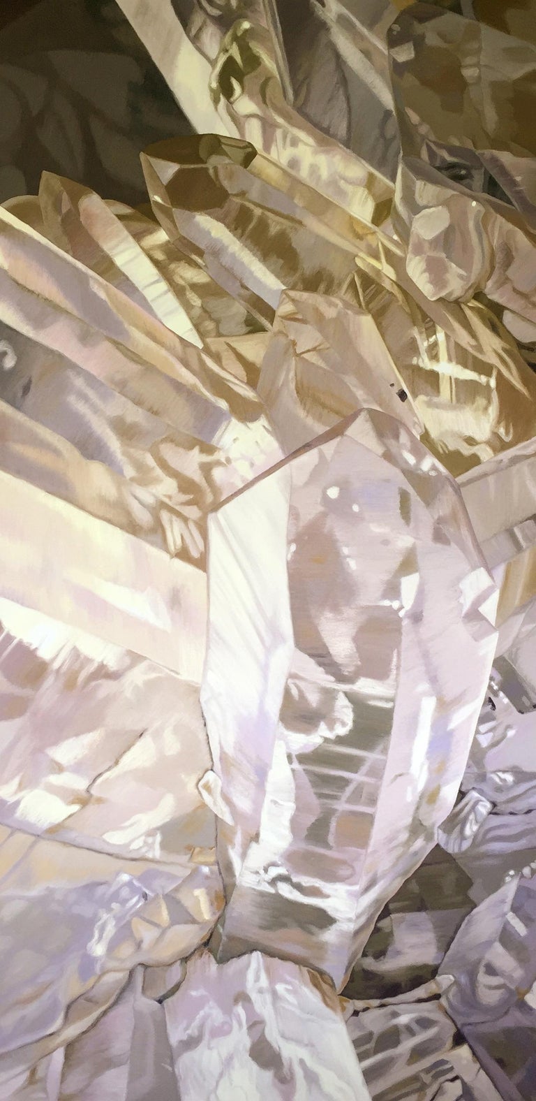 Chloe Hedden Quartz 2 Minerals Painting Realist Pastels Crystals Oil Painting Canvas For Sale At 1stdibs