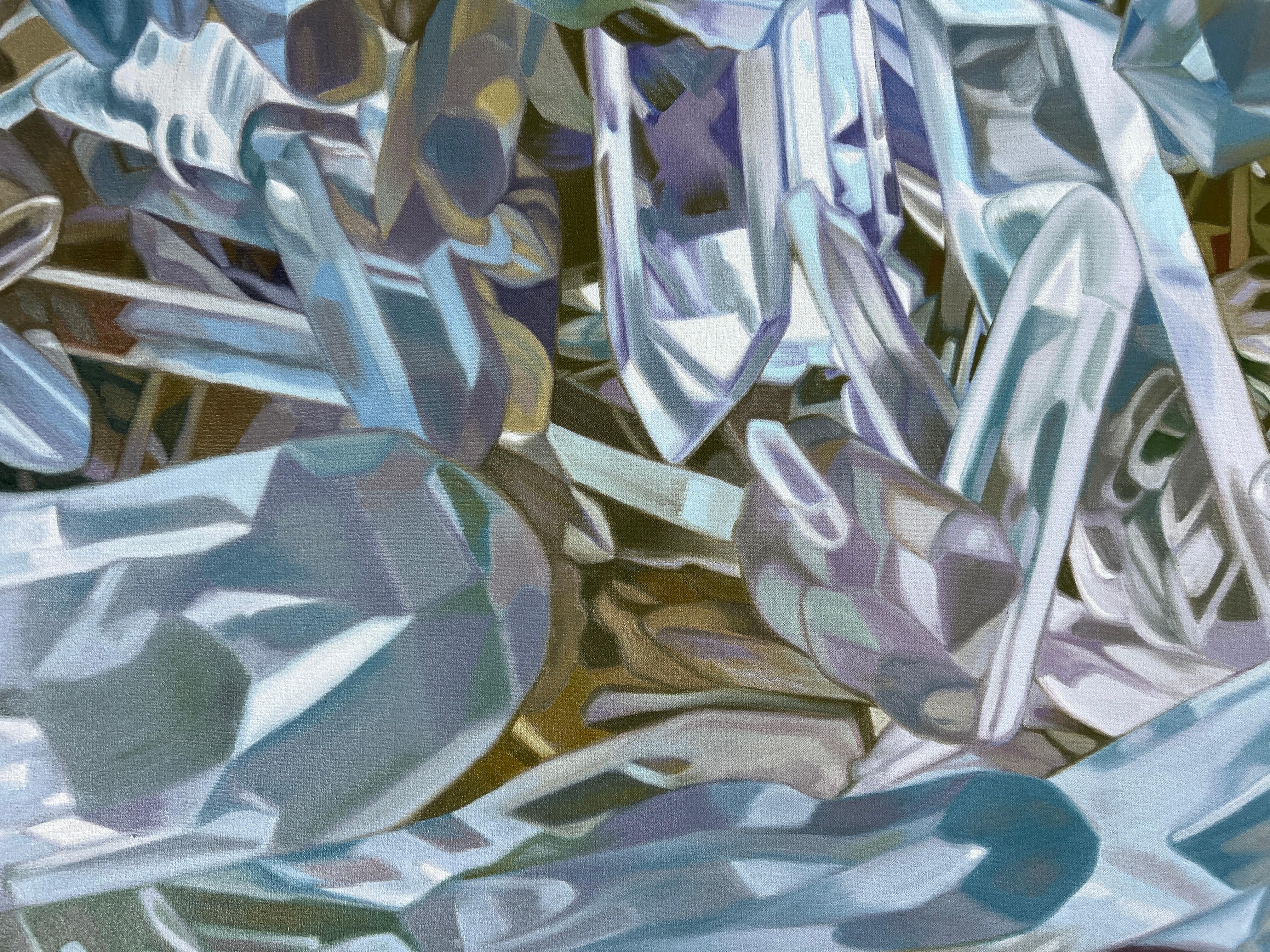 Quartz Music (pastels crystals realist precious minerals oil painting canvas) For Sale 7