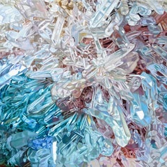 Quarz-Universum (Pastelle Kristalle realistische kostbare Mineralien Ölgemälde Leinwand)