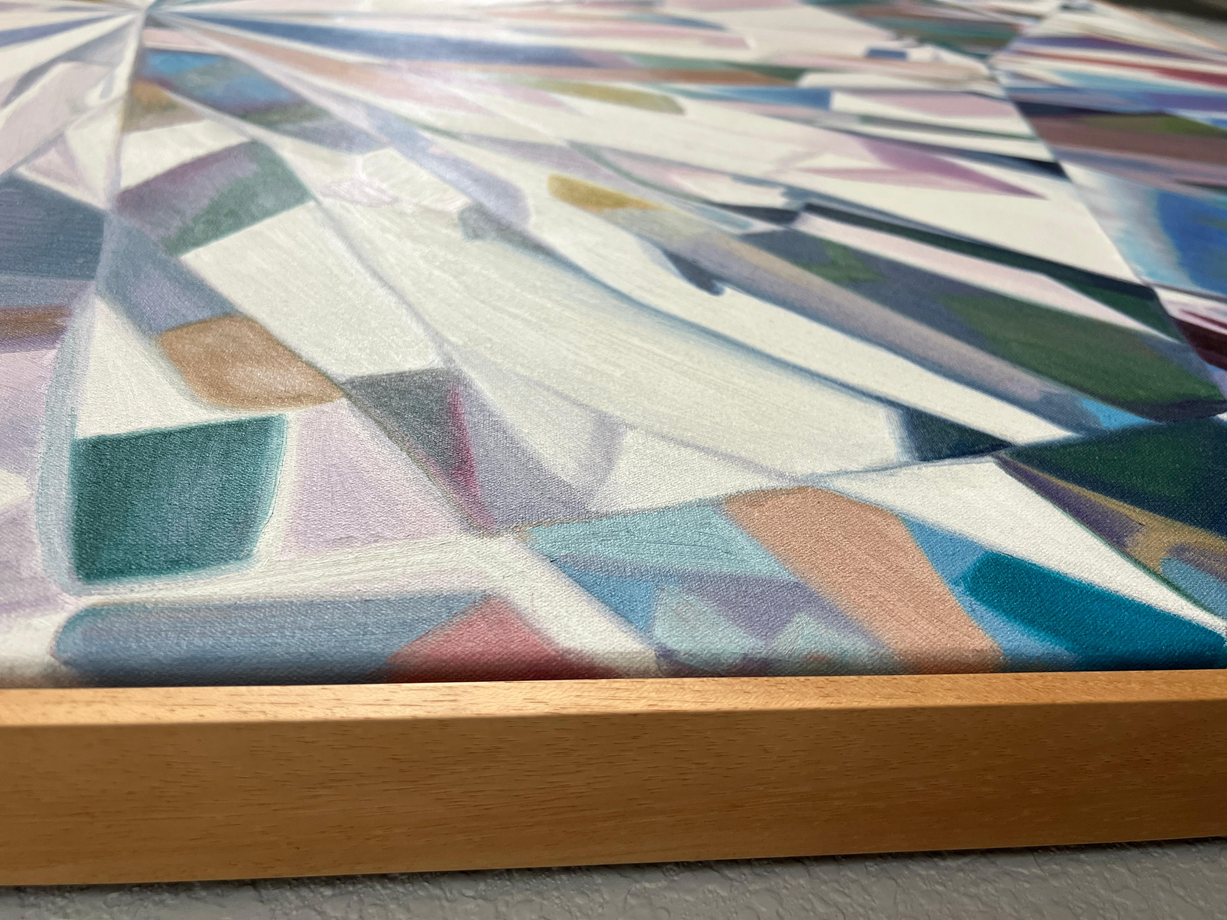 SHINE ON DIAMONDS ARE FOREVER (pastels, cristaux, peinture à l'huile réaliste sur toile) - Painting de Chloe Hedden