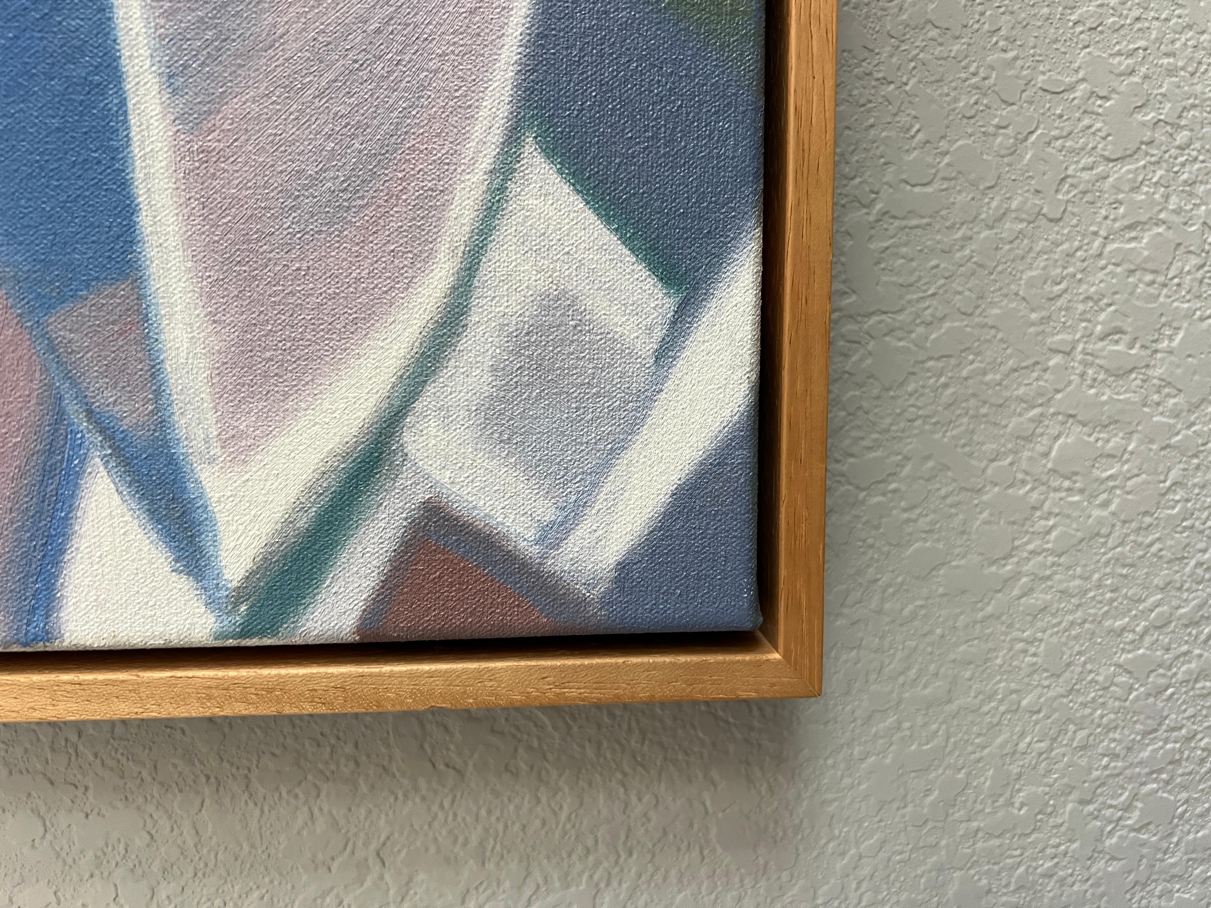 SHINE ON DIAMONDS ARE FOREVER (pastels, cristaux, peinture à l'huile réaliste sur toile) - Abstrait Painting par Chloe Hedden