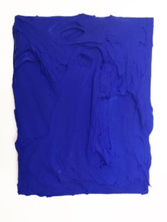 Ultra Blue Excess (impasto texture thick painting monochrome pop bold design)