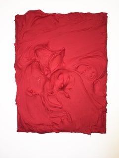 Watermelon Excess (red pink impasto thick painting contemporary design vivid) 