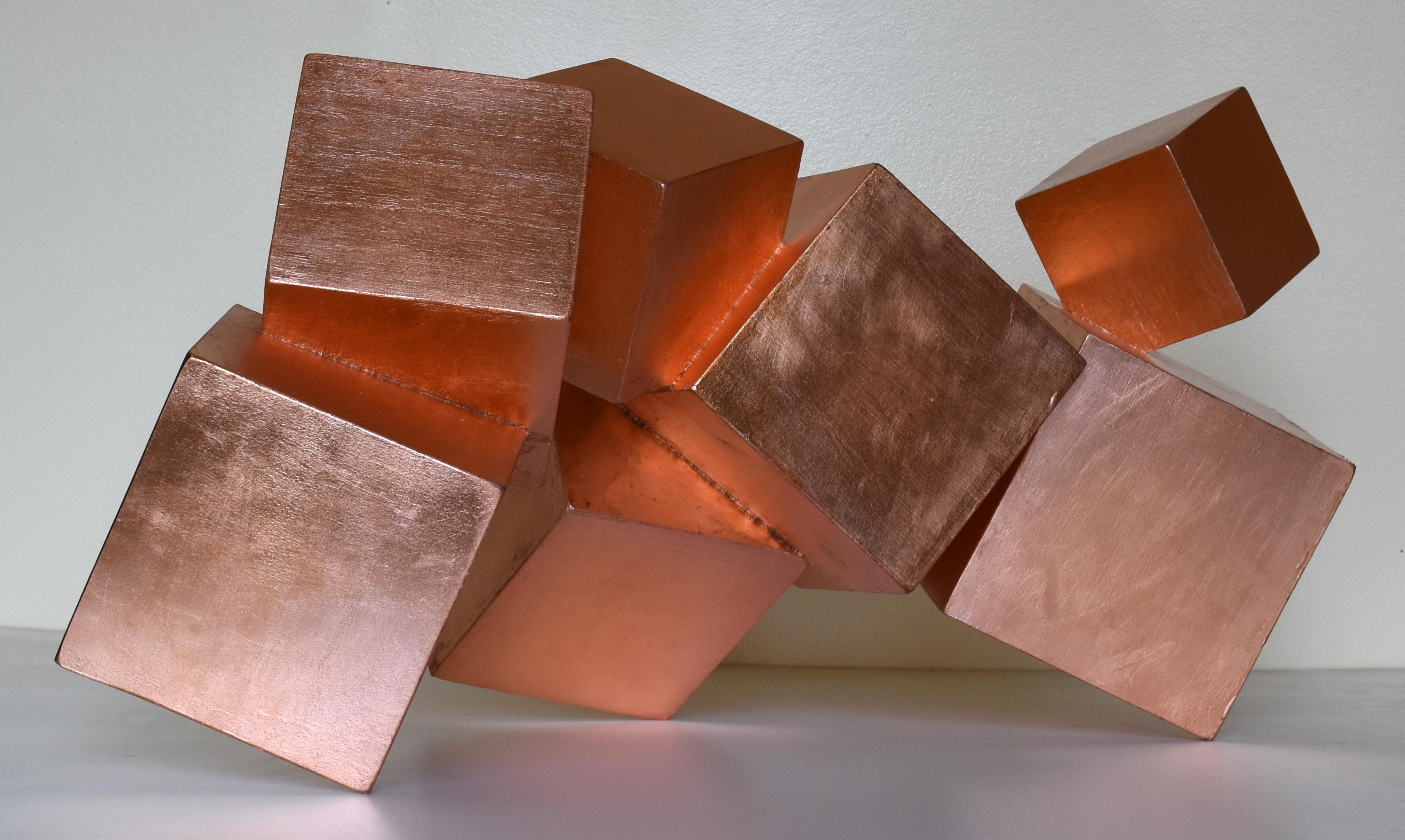 “COPPER AND MAHOGANY PYRITE”, COPPER LEAF ON PAULOWNIA WITH INSETS
IN MAHOGANY, 15H X 31W X 18D, 2019, FREE-STANDING SCULPTURE-ABOUT 5
POUNDS, COA INCLUDED, SHIPS IN A WOODEN CRATE.

This series by Chloe Hedden and Bill Hedden explores the growth
