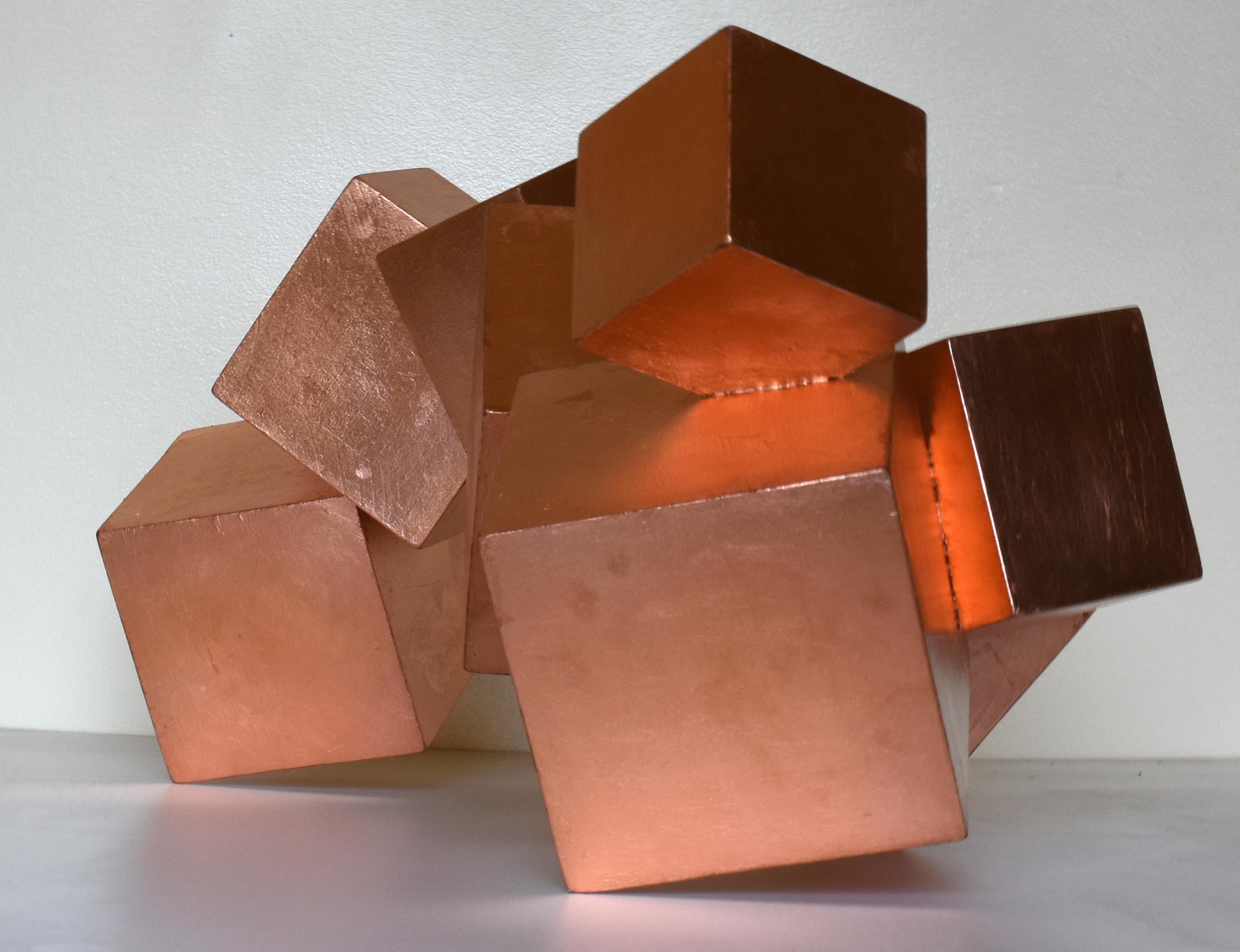 “COPPER AND MAHOGANY PYRITE”, COPPER LEAF ON PAULOWNIA WITH INSETS
IN MAHOGANY, 15H X 31W X 18D, 2019, FREE-STANDING SCULPTURE-ABOUT 5
POUNDS, COA INCLUDED, SHIPS IN A WOODEN CRATE.

This series by Chloe Hedden and Bill Hedden explores the growth