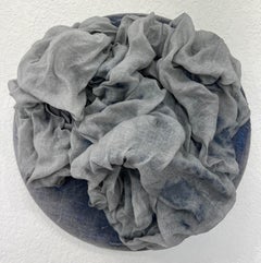 My Mother's Tears Inundation (graues 3D-Textil aus Sackleinen, monochromes Design)