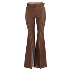 Chloé High Rise Stretch Wool Flared Pants Fr 34 Uk 6