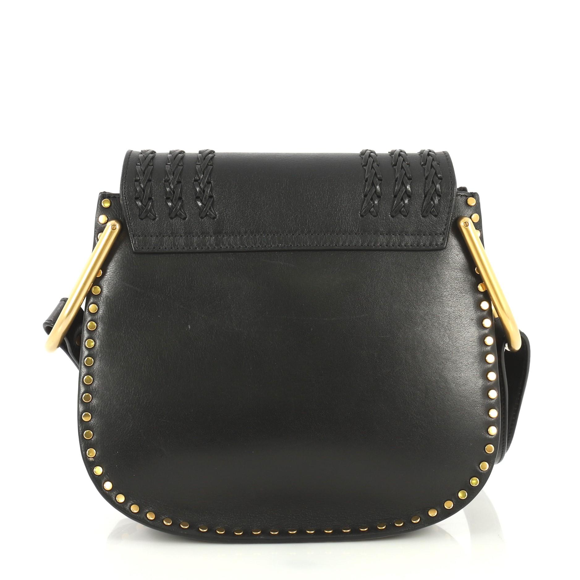 Chloe Hudson Handbag Whipstitch Leather Medium In Good Condition In NY, NY