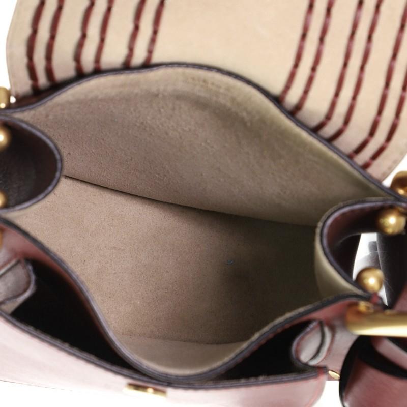  Chloe Hudson Handbag Whipstitch Leather Mini In Good Condition In NY, NY