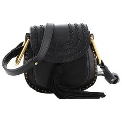 NWT Chloe Hudson Bag Black Suede Calfskin Leather Bohemian Mini