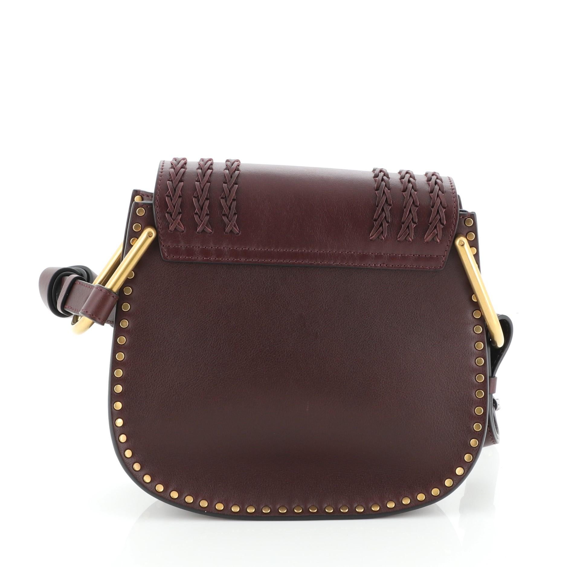 Black Chloe Hudson Handbag Whipstitch Leather Small