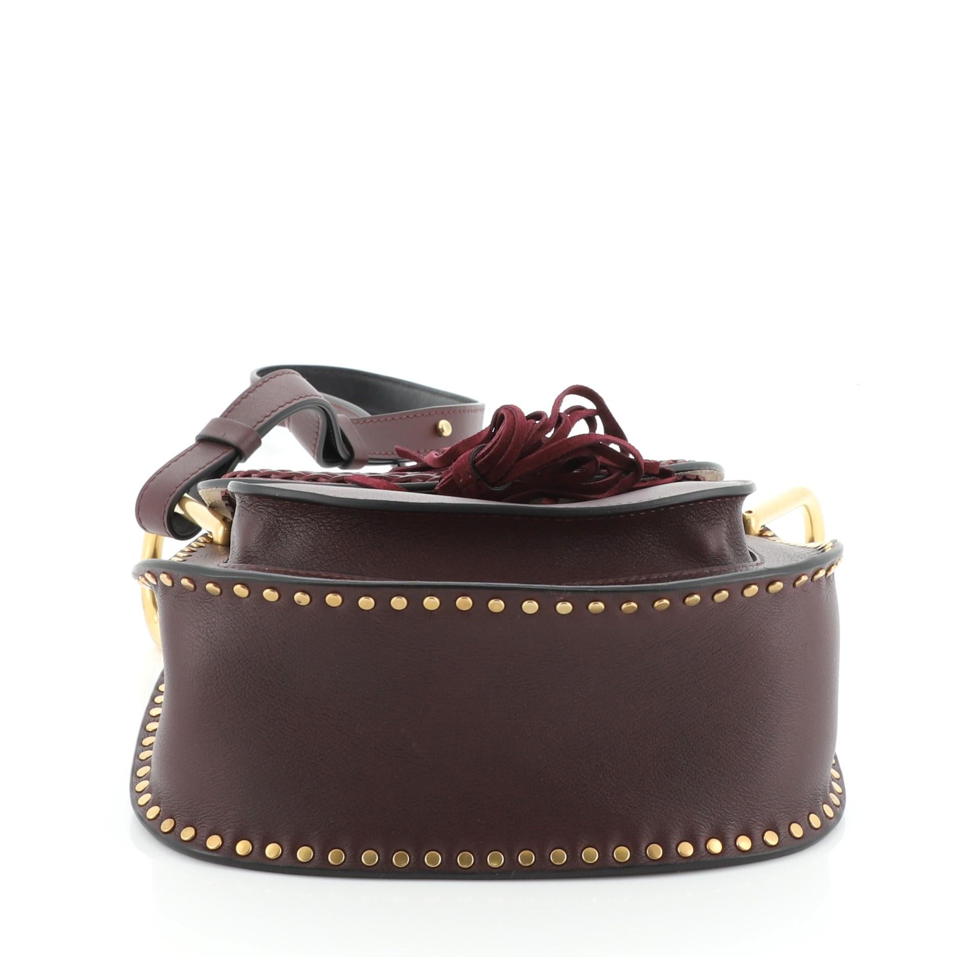 Chloe Hudson Handbag Whipstitch Leather Small In Good Condition In NY, NY
