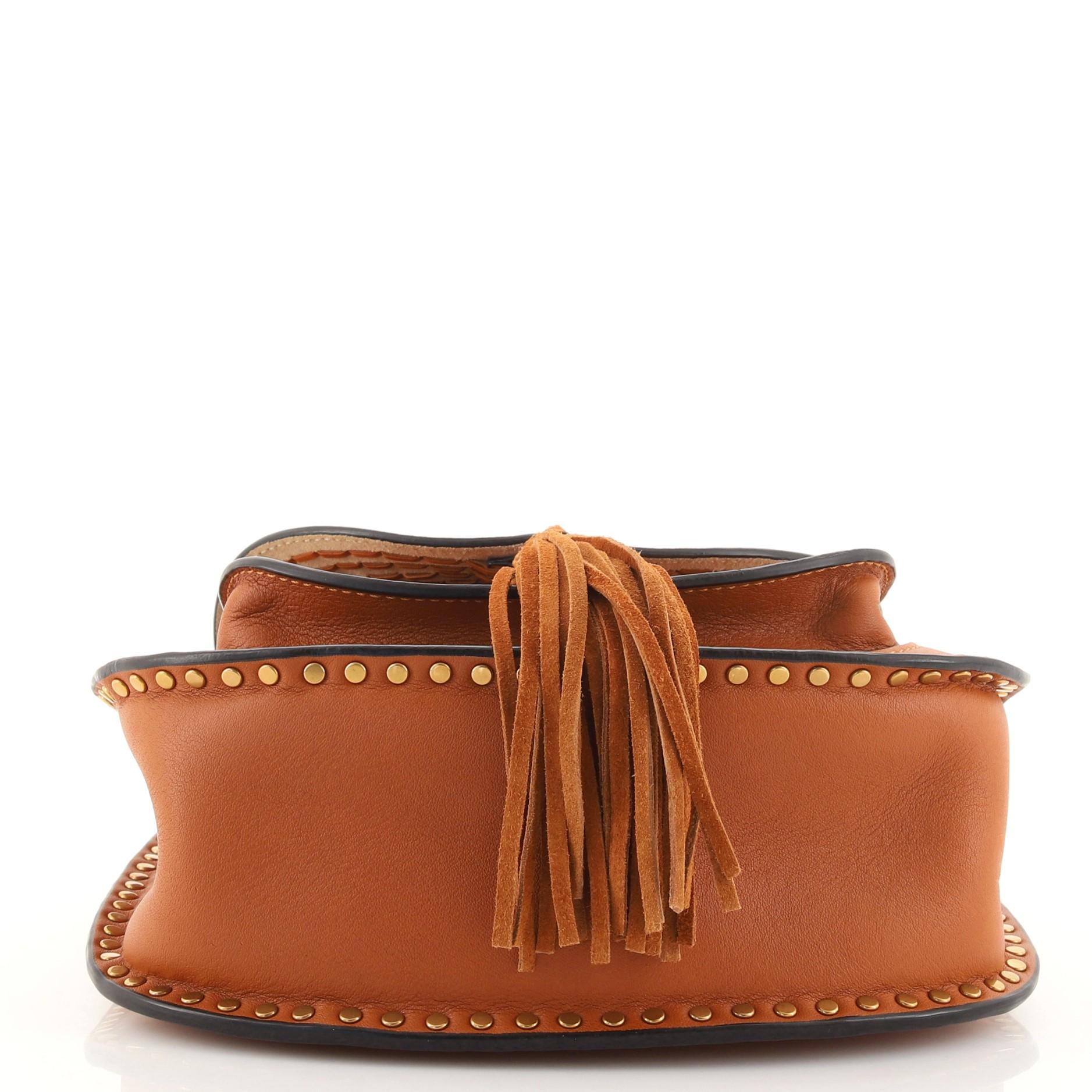 Chloe Hudson Handbag Whipstitch Leather Small In Good Condition In NY, NY