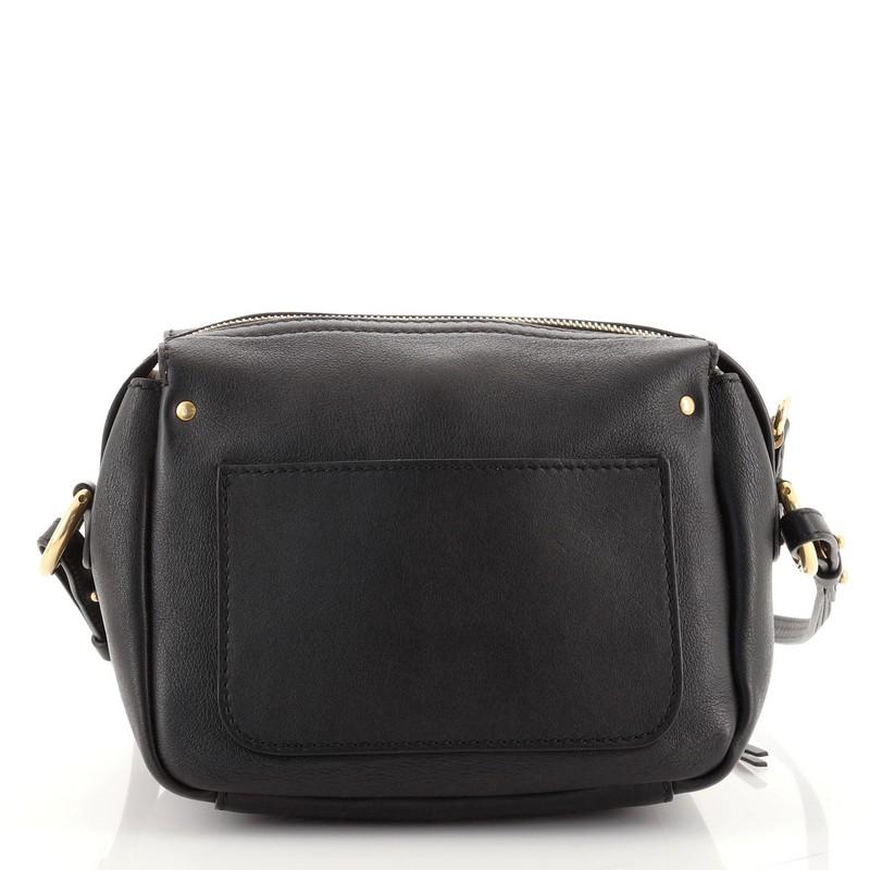 Chloe Indy Kameratasche Leder Klein (Schwarz)