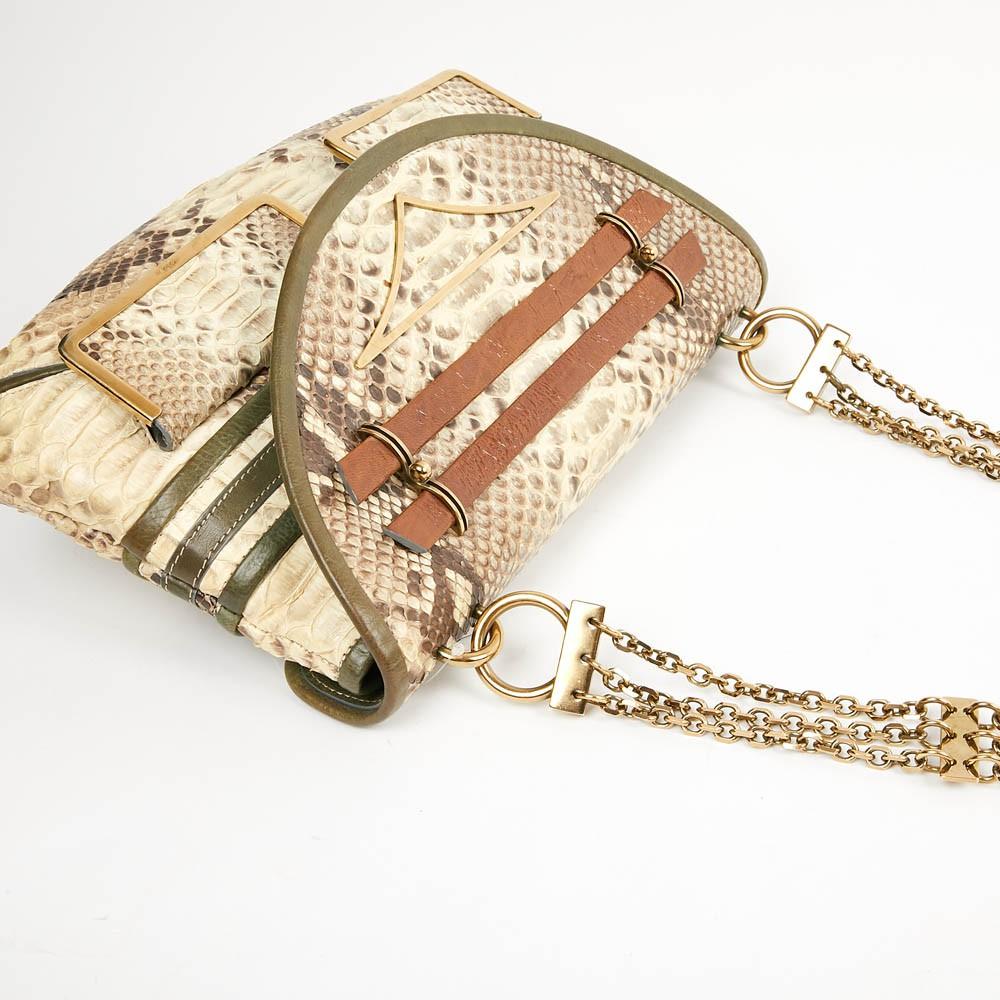 Chloe Irina Crossbody Beige Python Bag For Sale 7