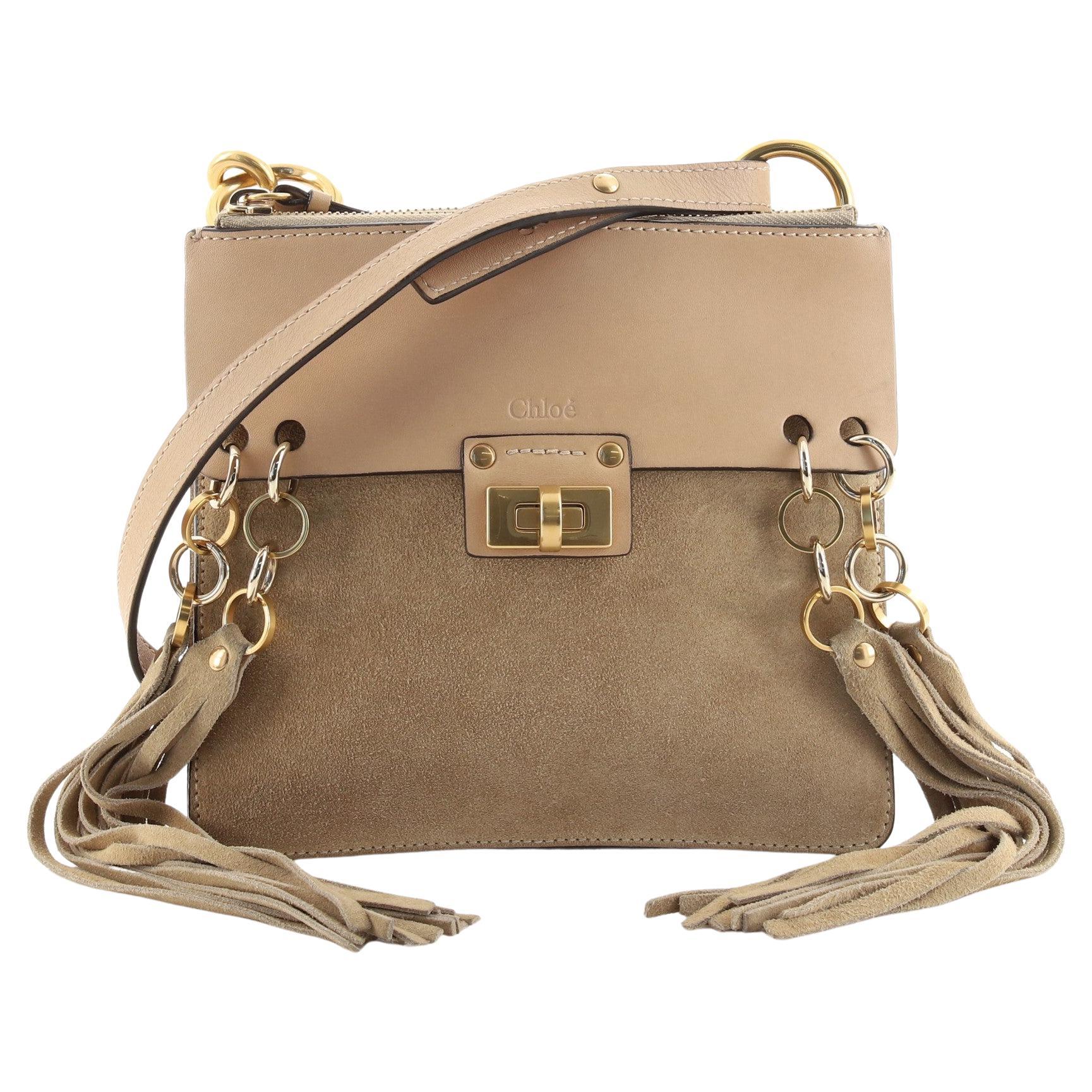 Chloe Pink Suede And Leather Drew Crossbody Bag For Sale at 1stDibs suede crossbody bag, see