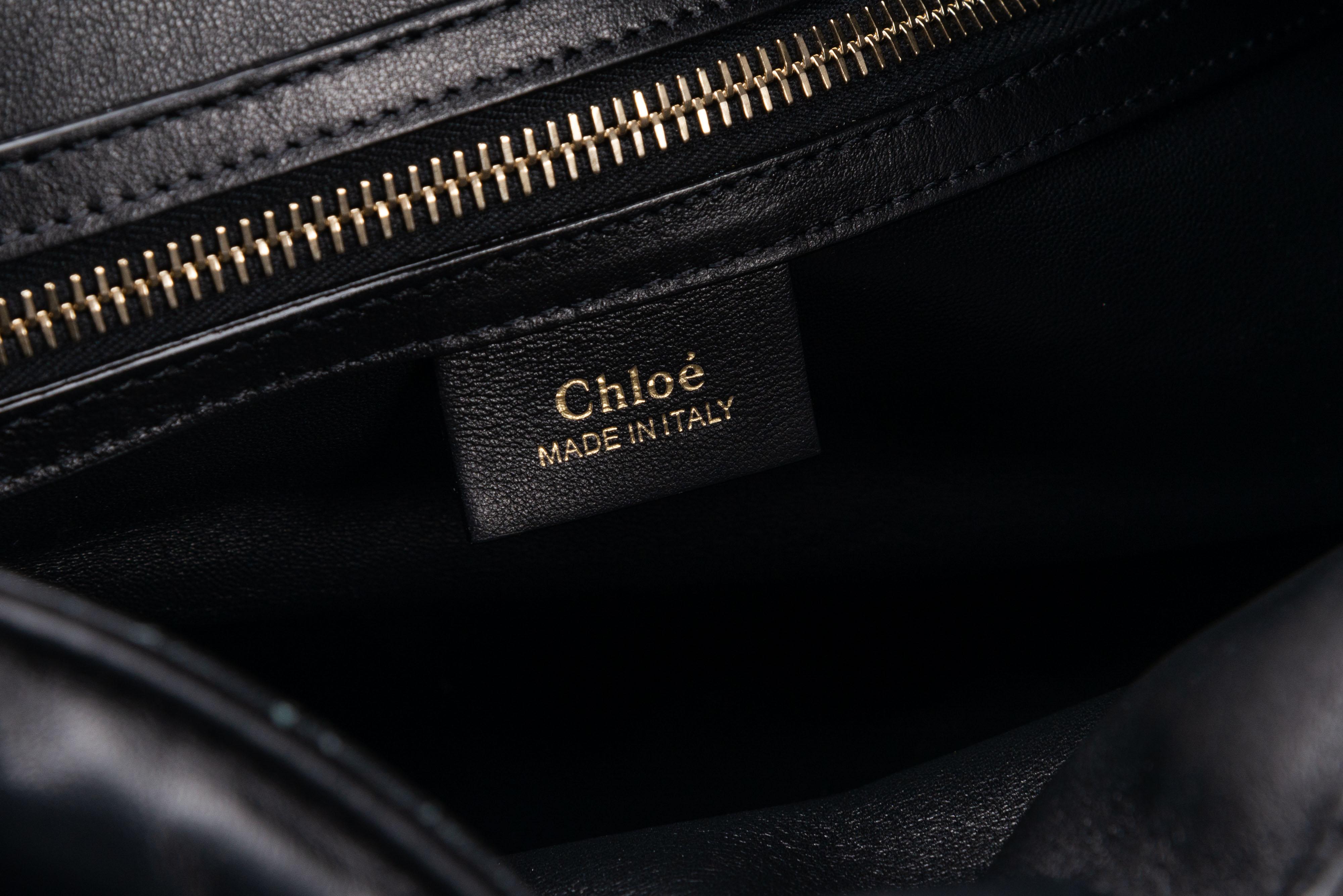 Chloe Juana Black Chain Bag Quilted Leather Rare For Sale 8