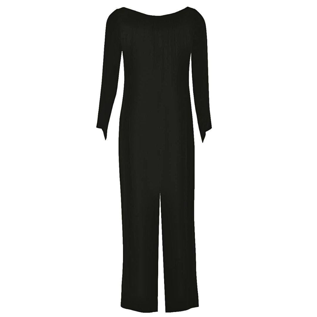 Women's Chloe Karl Lagerfeld Black Embellished Gown Fall/Winter 1983 Size 36FR