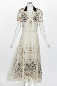 Chloe Karl Lagerfeld Spring 1993 Silk Print Dress Collectors