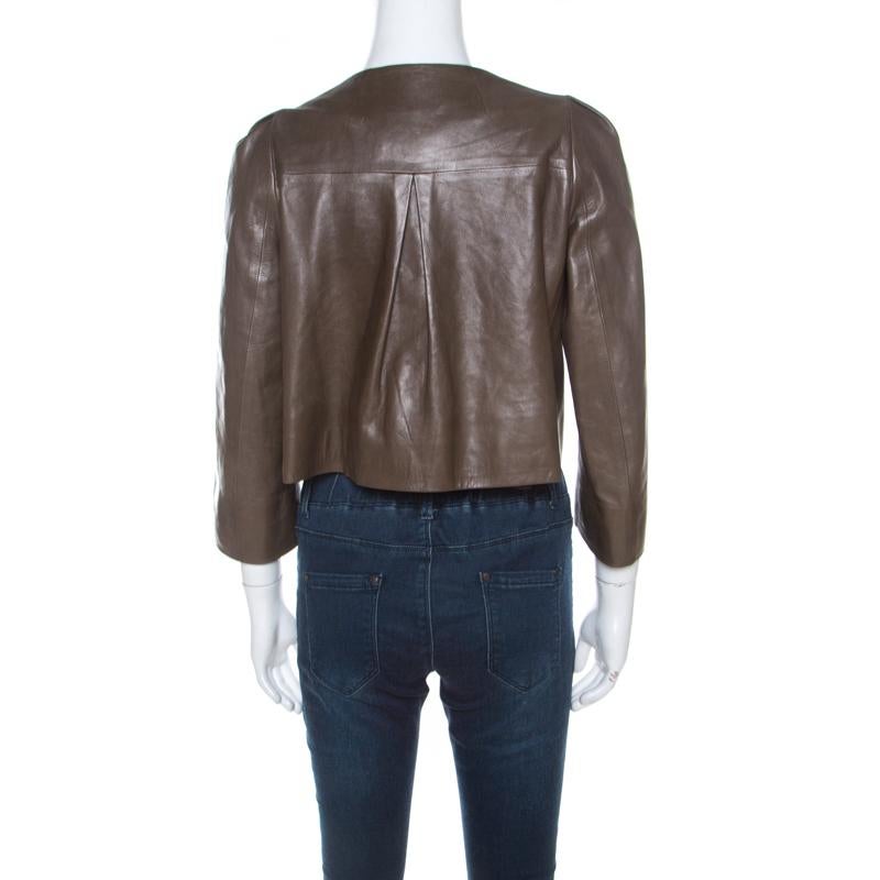 This piece is a prize you will want to keep even if you have worn it countless times. It is from Chloe and it truly is an example of the brand's attention to quality and creativity. The jacket is tailored from lambskin and it has button closure and