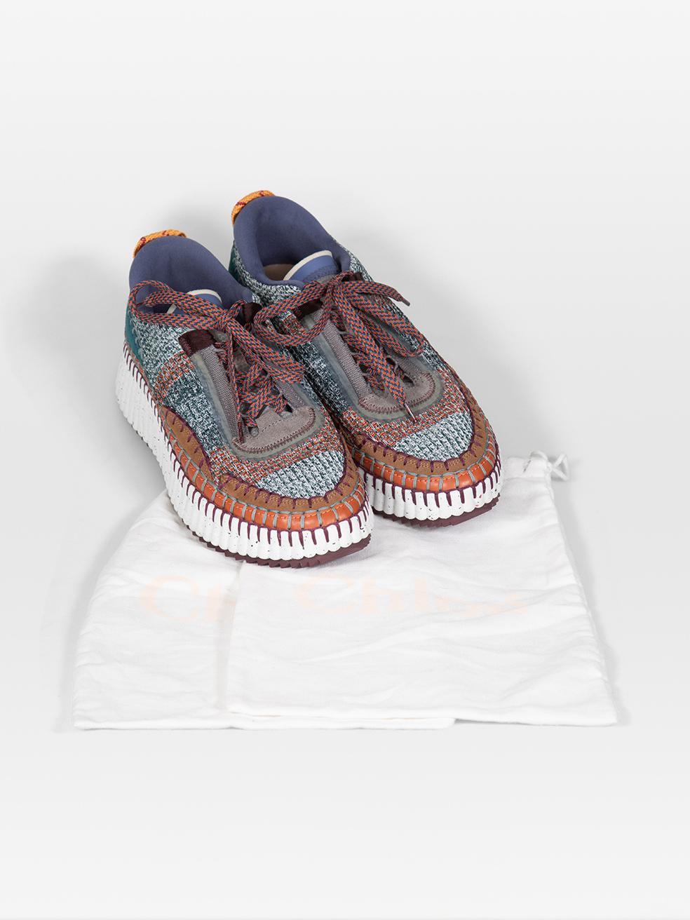 Chloé Knit Nama Chunky Trainers Size IT 41 For Sale 4
