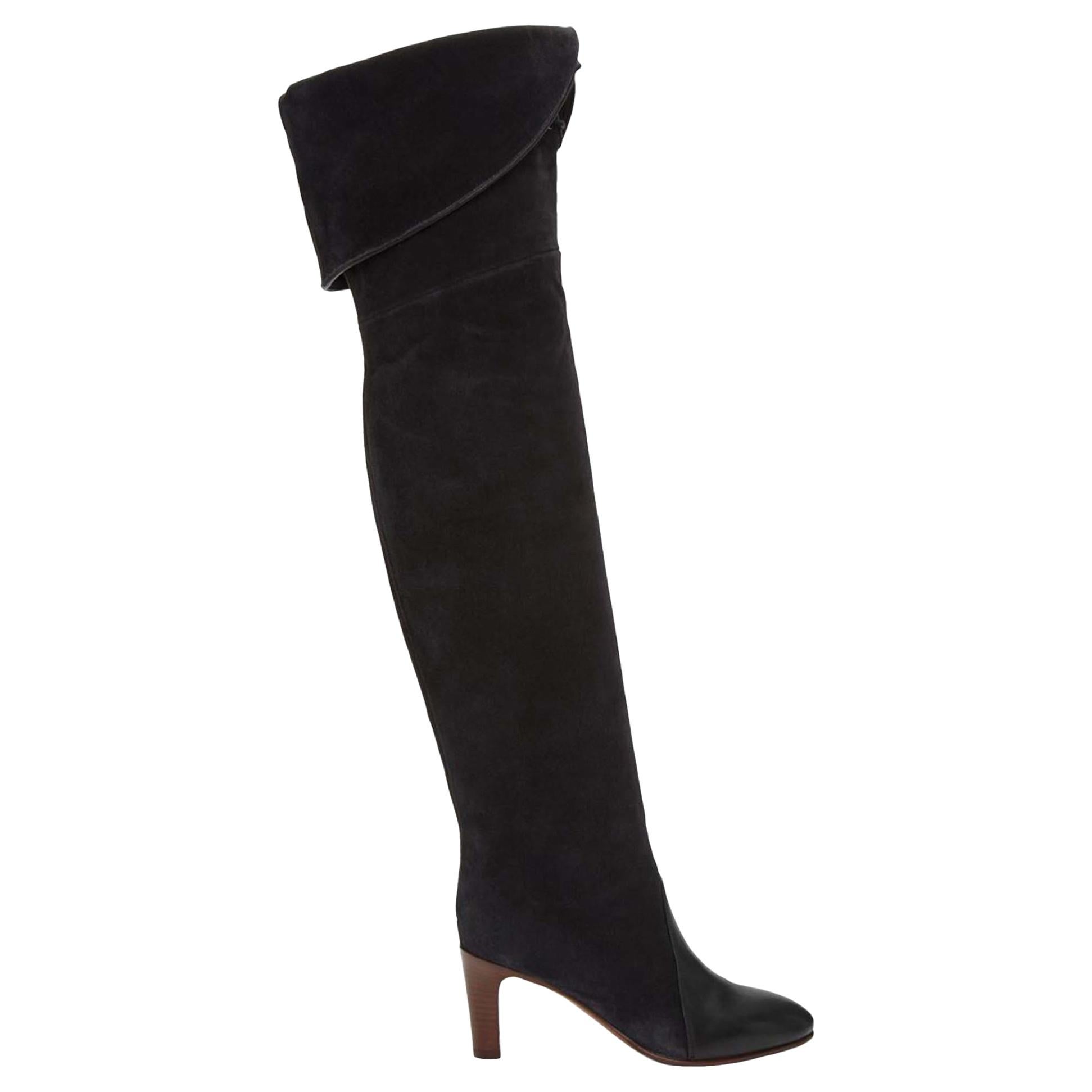 Chloé Kole Suede Over-The-Knee Boots 