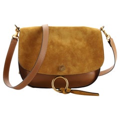 Chloe Kurtis Shoulder Bag Leather and Suede Small