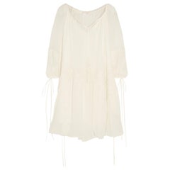 Chloé Lace Appliquéd Cotton Crépon Mini Dress