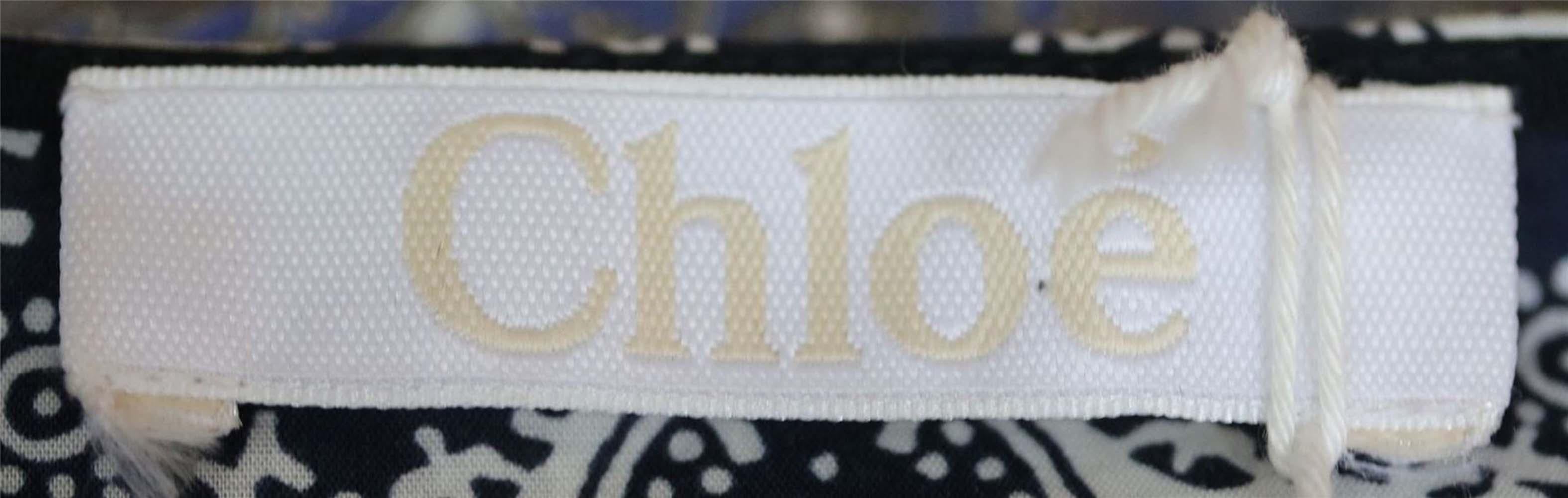 Women's Chloé Lace Appliquéd Printed Cotton Voile Top 