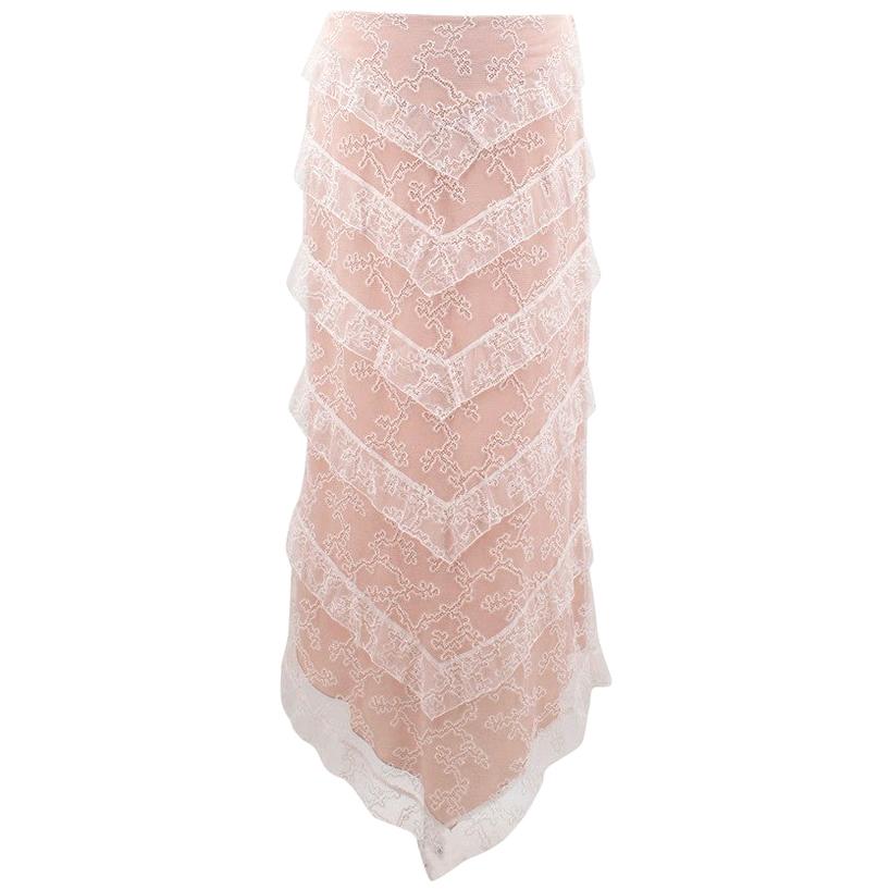  Chloe Lace Skirt with Nude Lining - Size US 4/6 For Sale