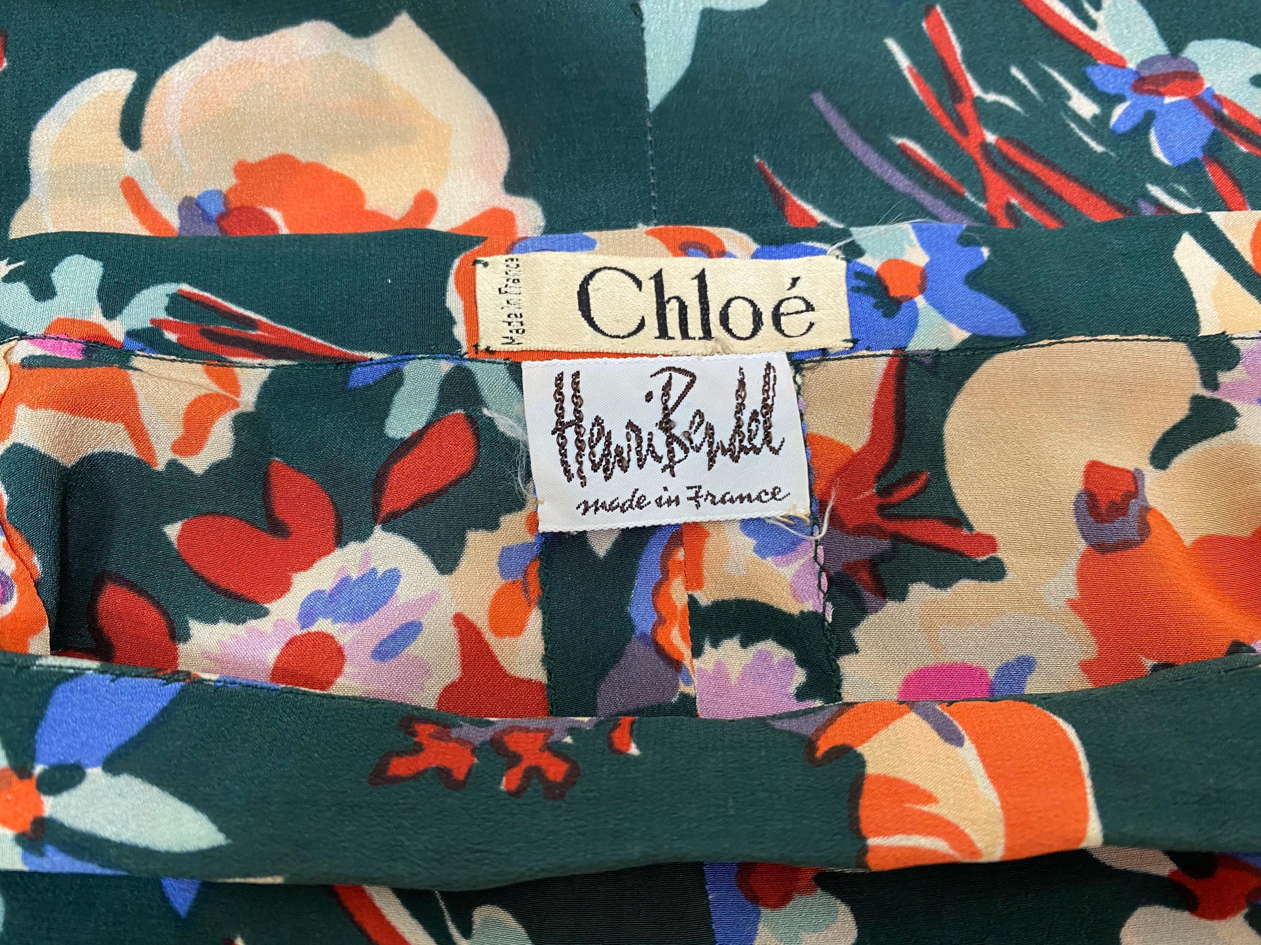 Chloe Lagerfeld Silk Blouse & Skirt Set 1970s 4
