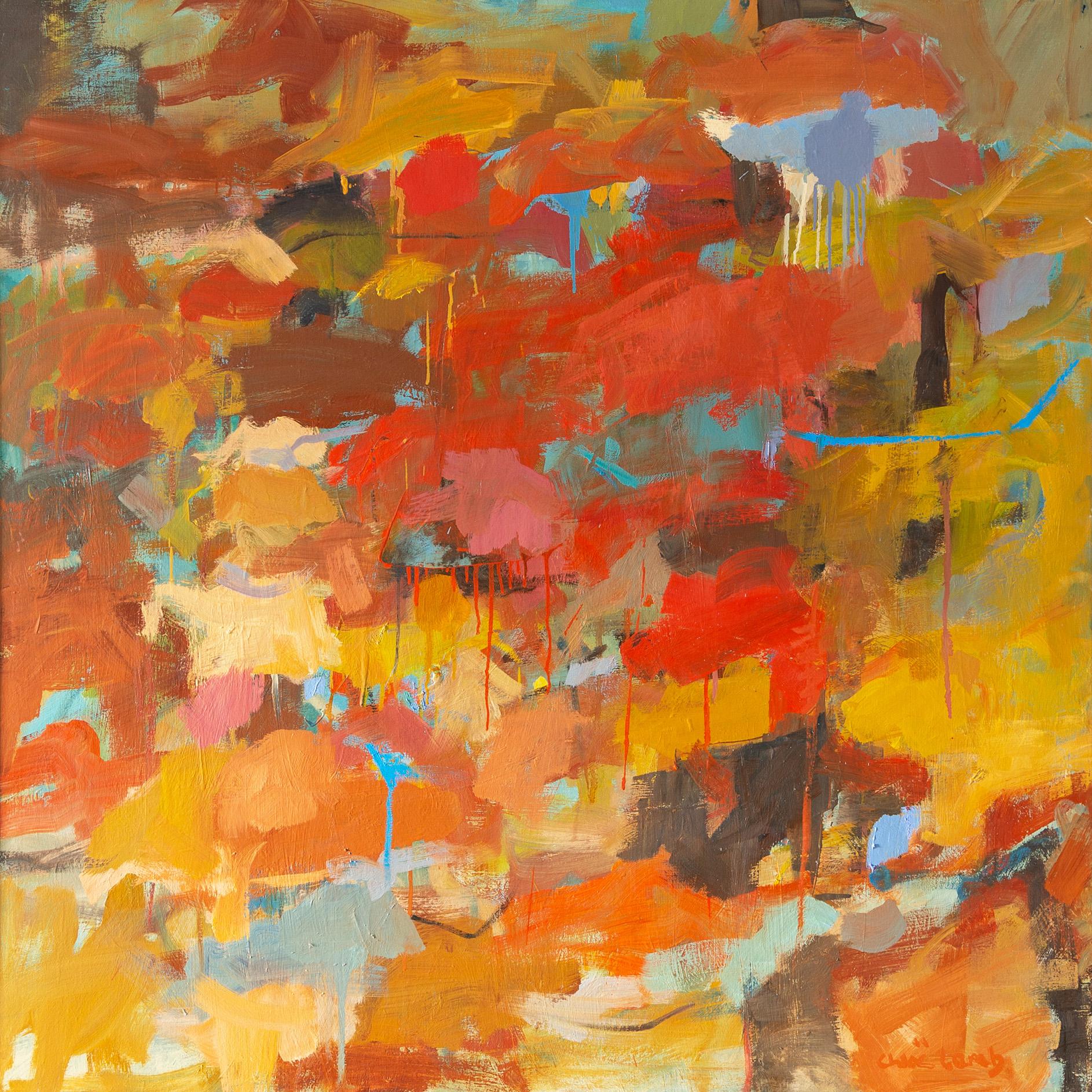 Angela Wakefield - Abstract Expressionism using Red, Orange, Yellow and ...
