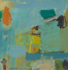 Breathe Before You Jump - Zeitgenössisches abstraktes Ölgemälde des 21. Jahrhunderts