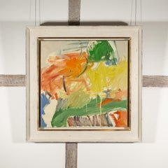 Inicio del Otoño - Naranja + Amarillo Pintura al Óleo Abstracta Contemporánea