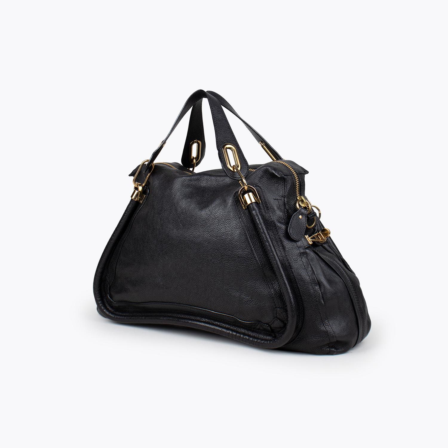 Black Chloé Large Paraty Satchel Bag