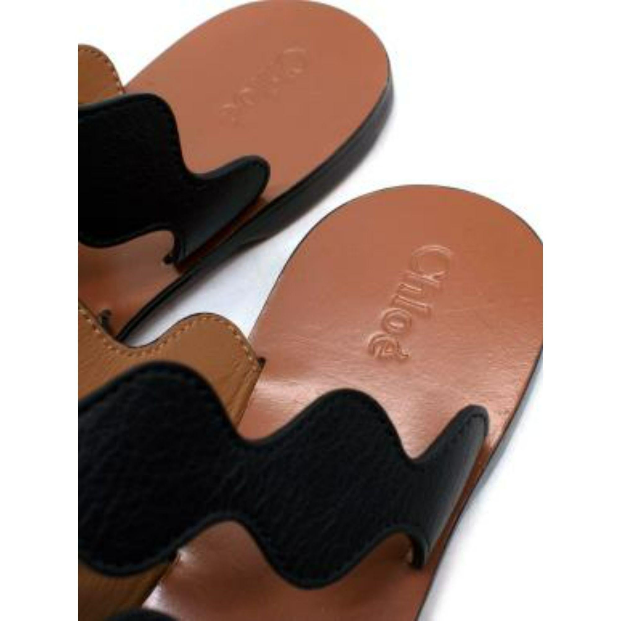 Chloe Lauren Scalloped Flat Sandals For Sale 3