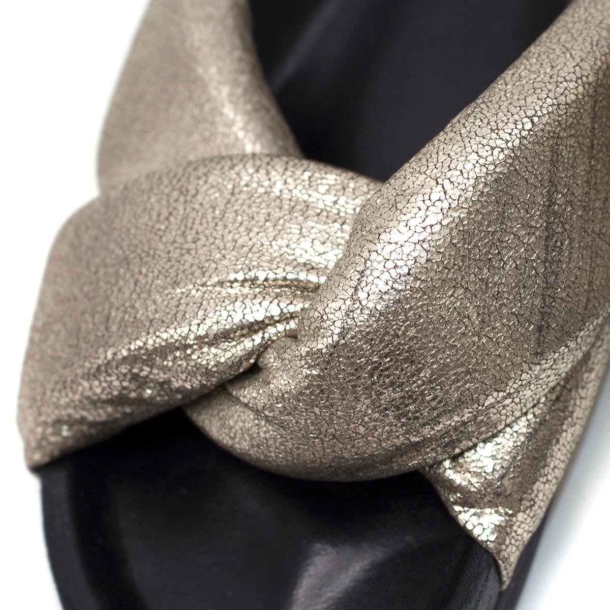 Chloe Leather Crisscross Slide Sandals Size 40 3