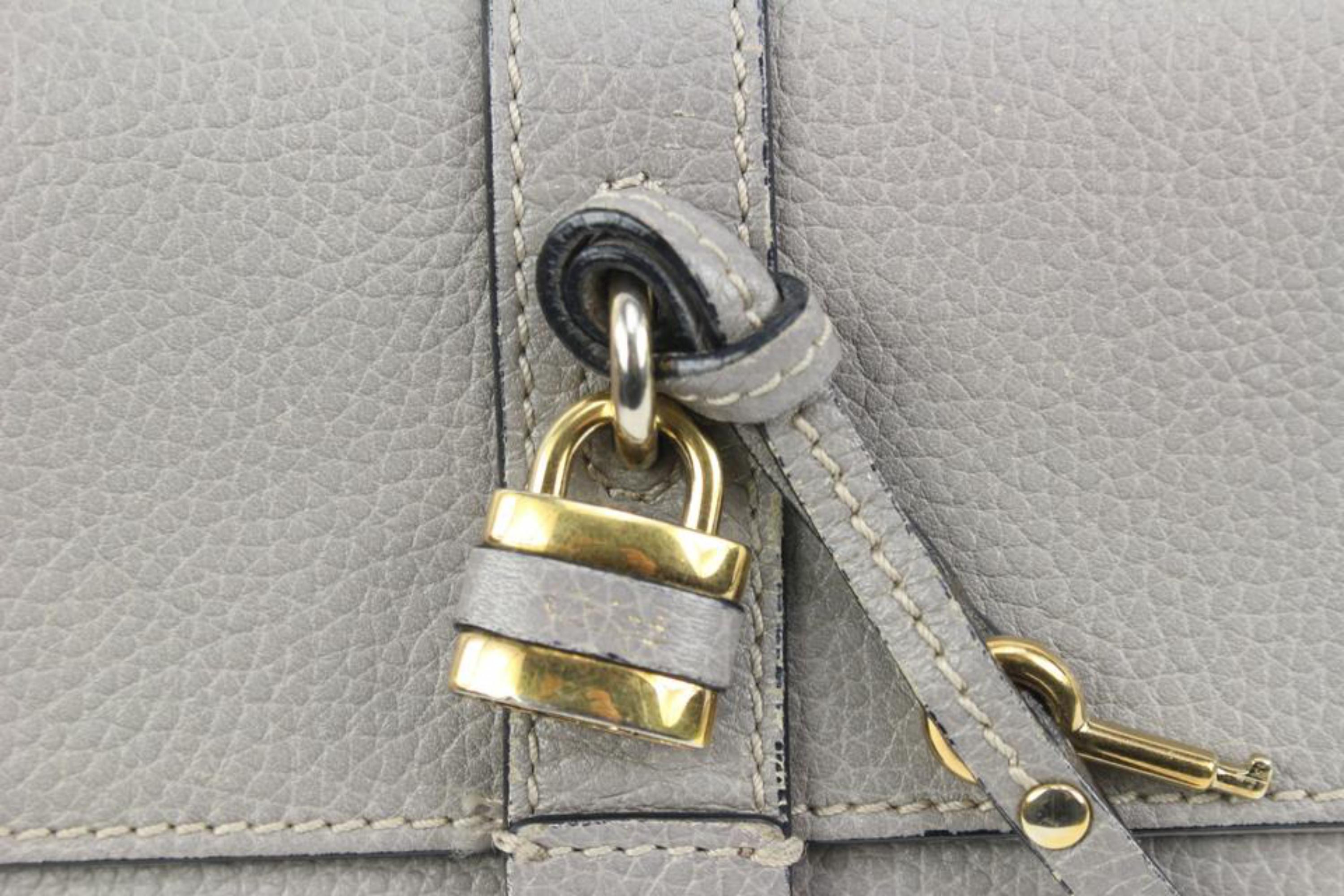 Chloé Leather Gray x Gold Paddington Long Wallet 71cl422s at 1stDibs