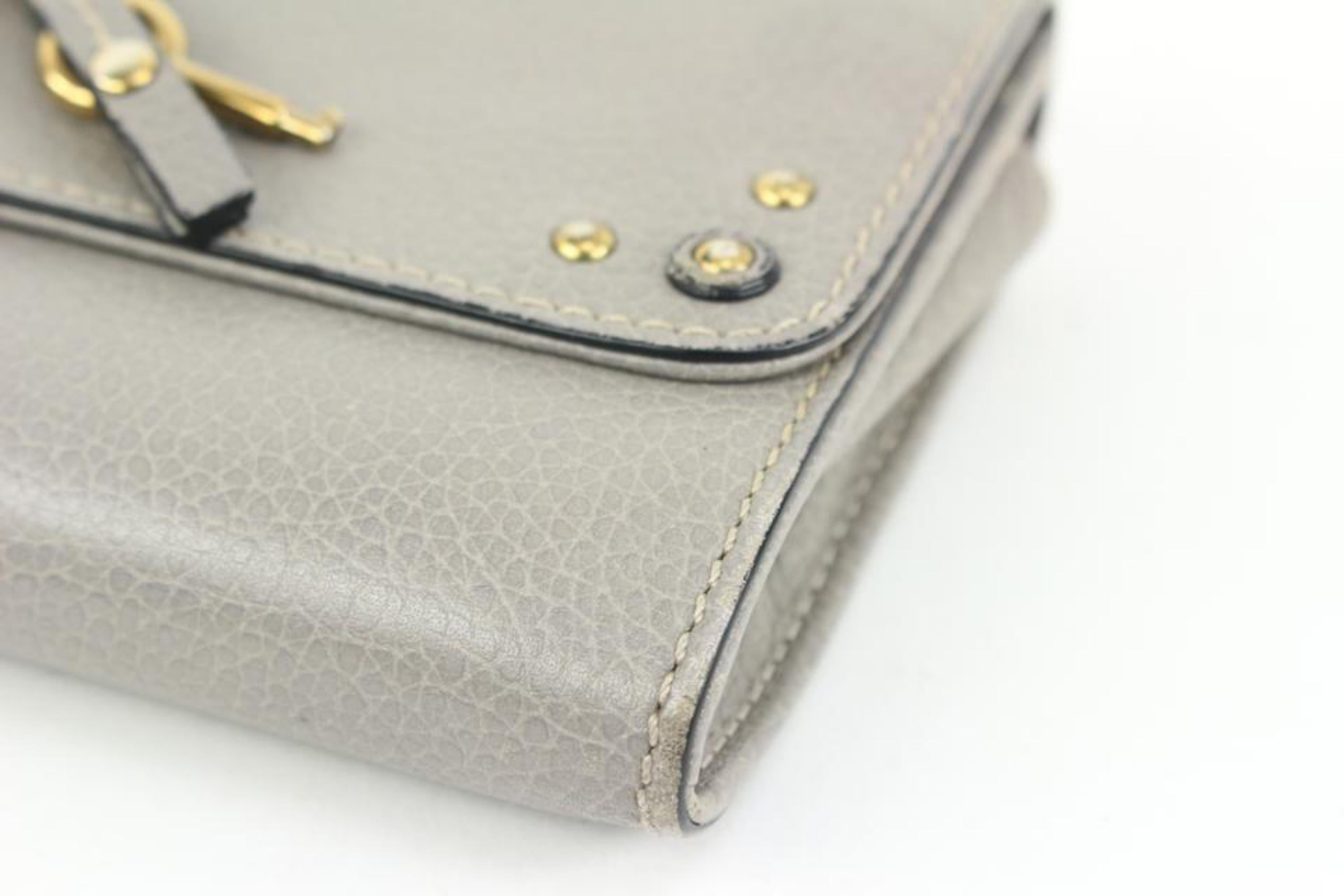 Chloé Leather Gray x Gold Paddington Long Wallet 71cl422s at 1stDibs