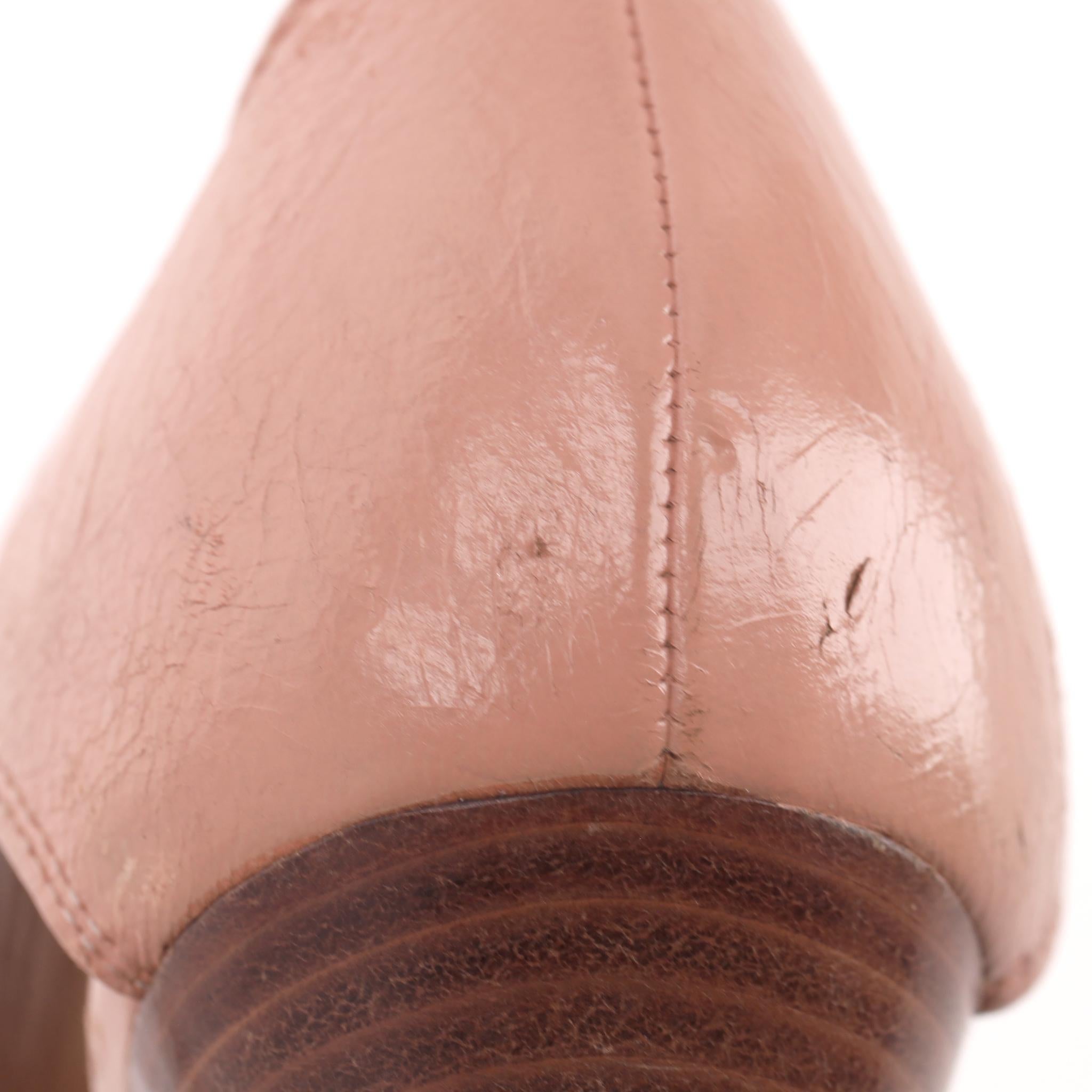 Chloe - Sandales en cuir à talon en bois en vente 2