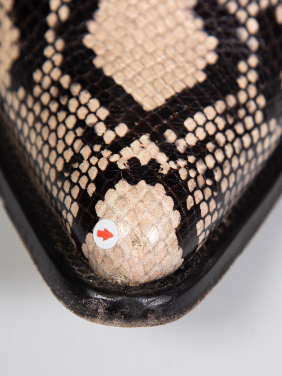 Chloé Leather Snake Effect Rylee Boots Size IT 41.5 2