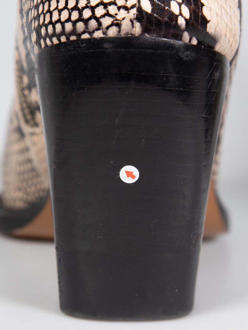 Chloé Leather Snake Effect Rylee Boots Size IT 41.5 3