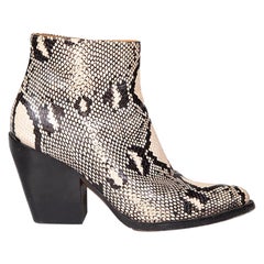 Chloé Leather Snake Effect Rylee Boots Size IT 41.5
