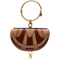Chloe Leather & Suede Patchwork Nile Minaudiere Cross-Body Bag