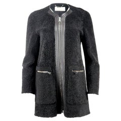 Chloé Leather Trimmed Shearling Coat FR 36 UK 8 