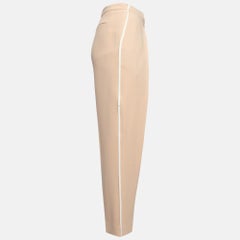 Chloe Light Beige Crepe Trousers M