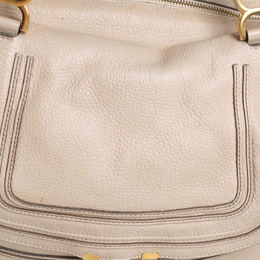 Chloé Light Beige Leather Large Marcie Satchel 3