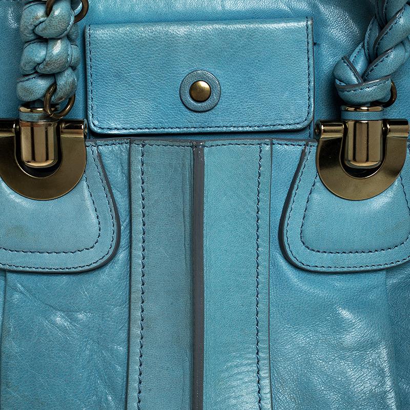 Hellblaue Heloise-Tasche aus Leder 2