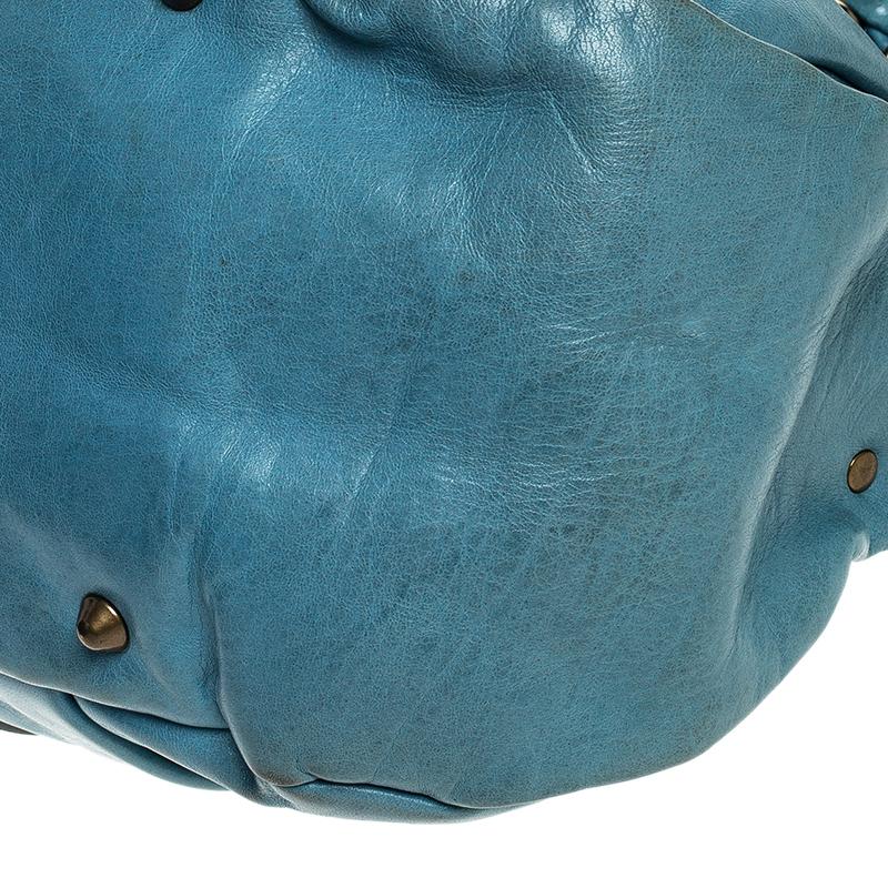 Hellblaue Heloise-Tasche aus Leder 4