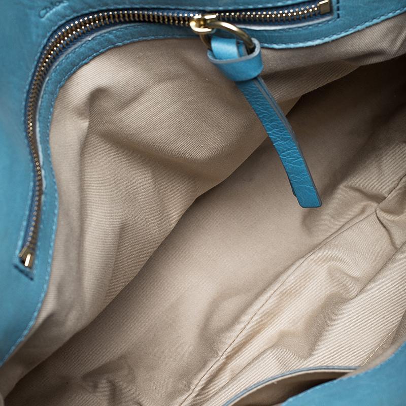 Hellblaue Heloise-Tasche aus Leder 5